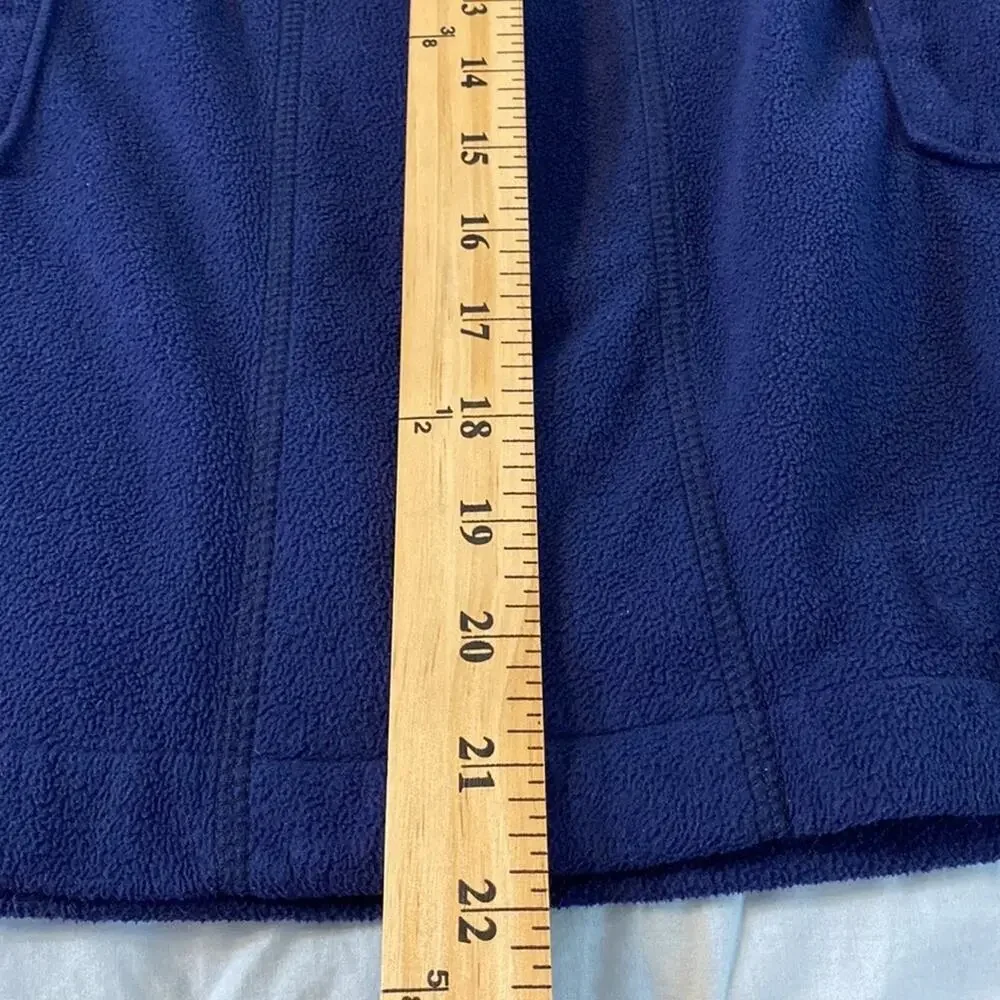 Lands’ End Navy Hooded Fleece Robe With Monogram P Size 3T